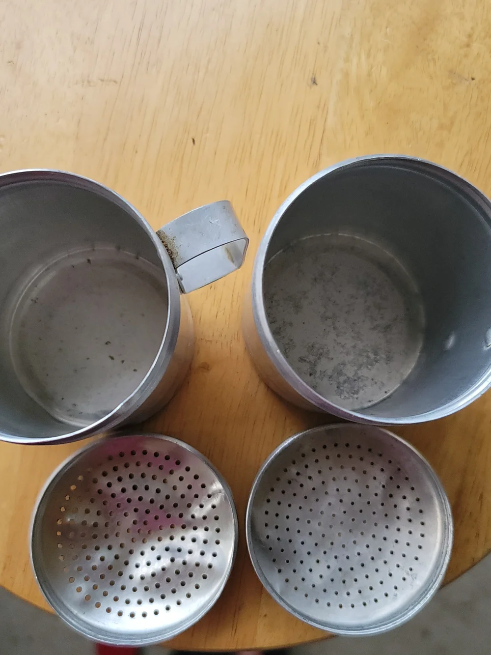 Vintage Aluminum Salt and Pepper Shakers - Set of 2